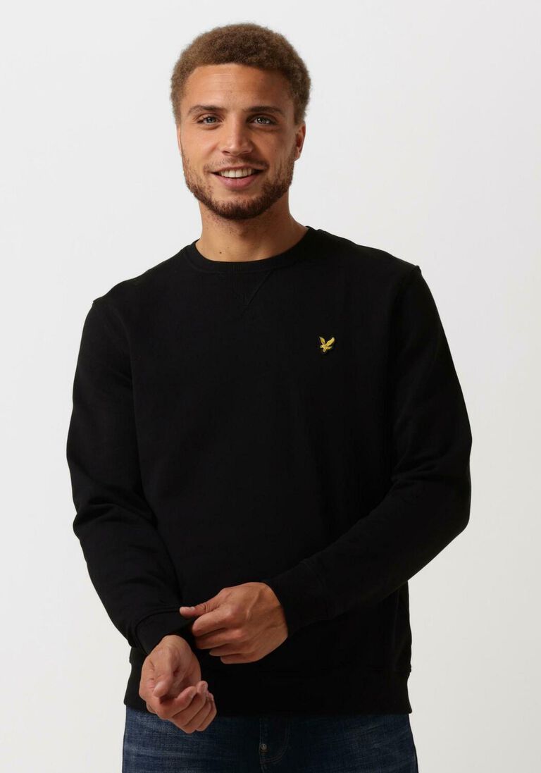 LYLE & SCOTT zwarte lyle & scott trui crew neck sweatshirt