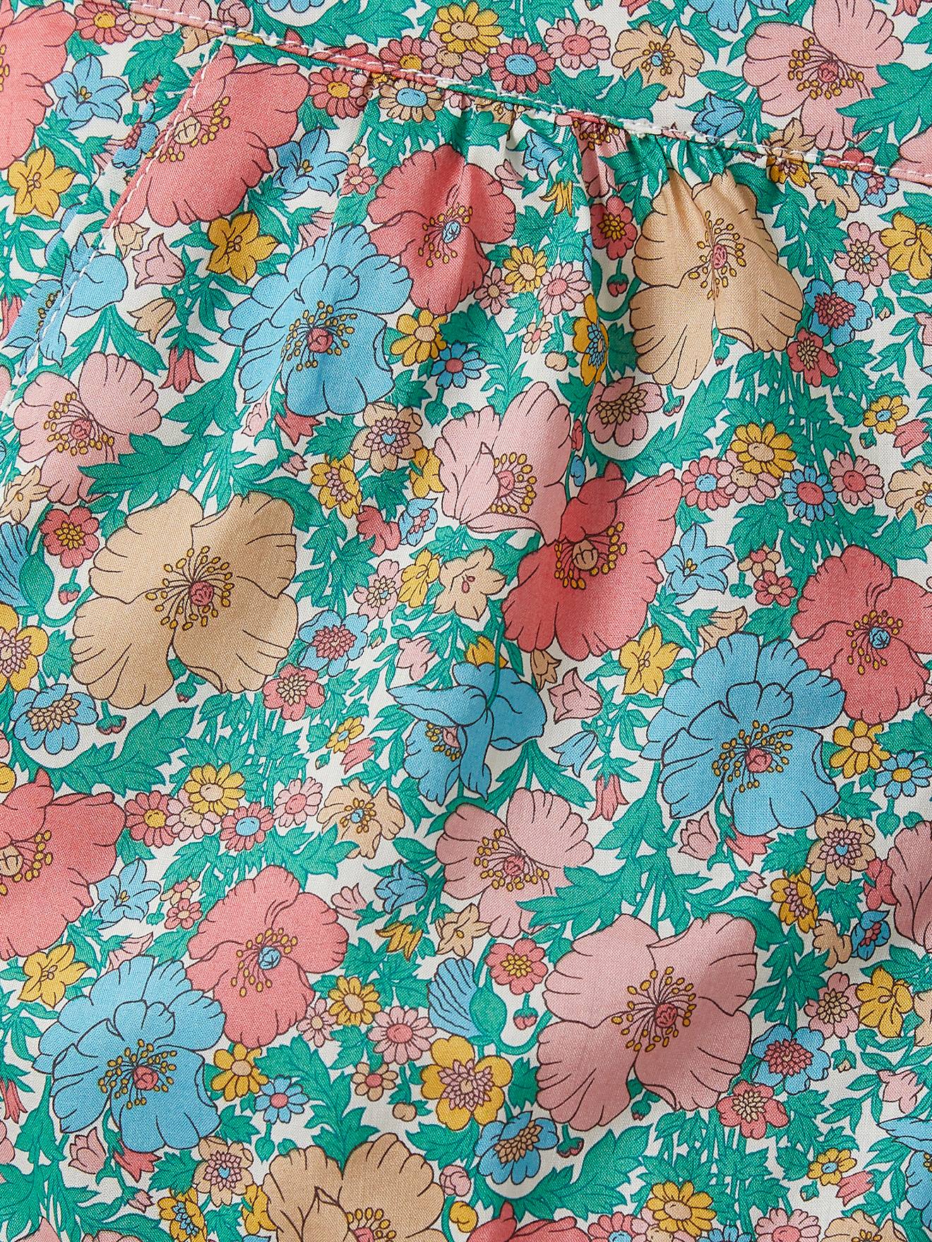 Shorts Liberty Meadow Song para meninas, estampa verde médio, da CYRILLUS.