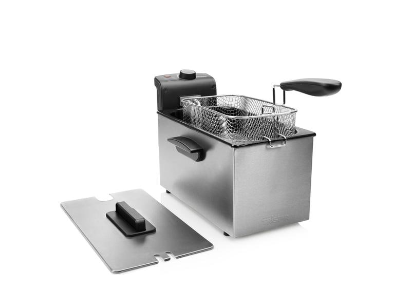 Tristar Fritteuse FR-6946 0.6 kg, Silber Fritteuse mit 3 Liter Fassungsvermögen und 2000 W Leistung