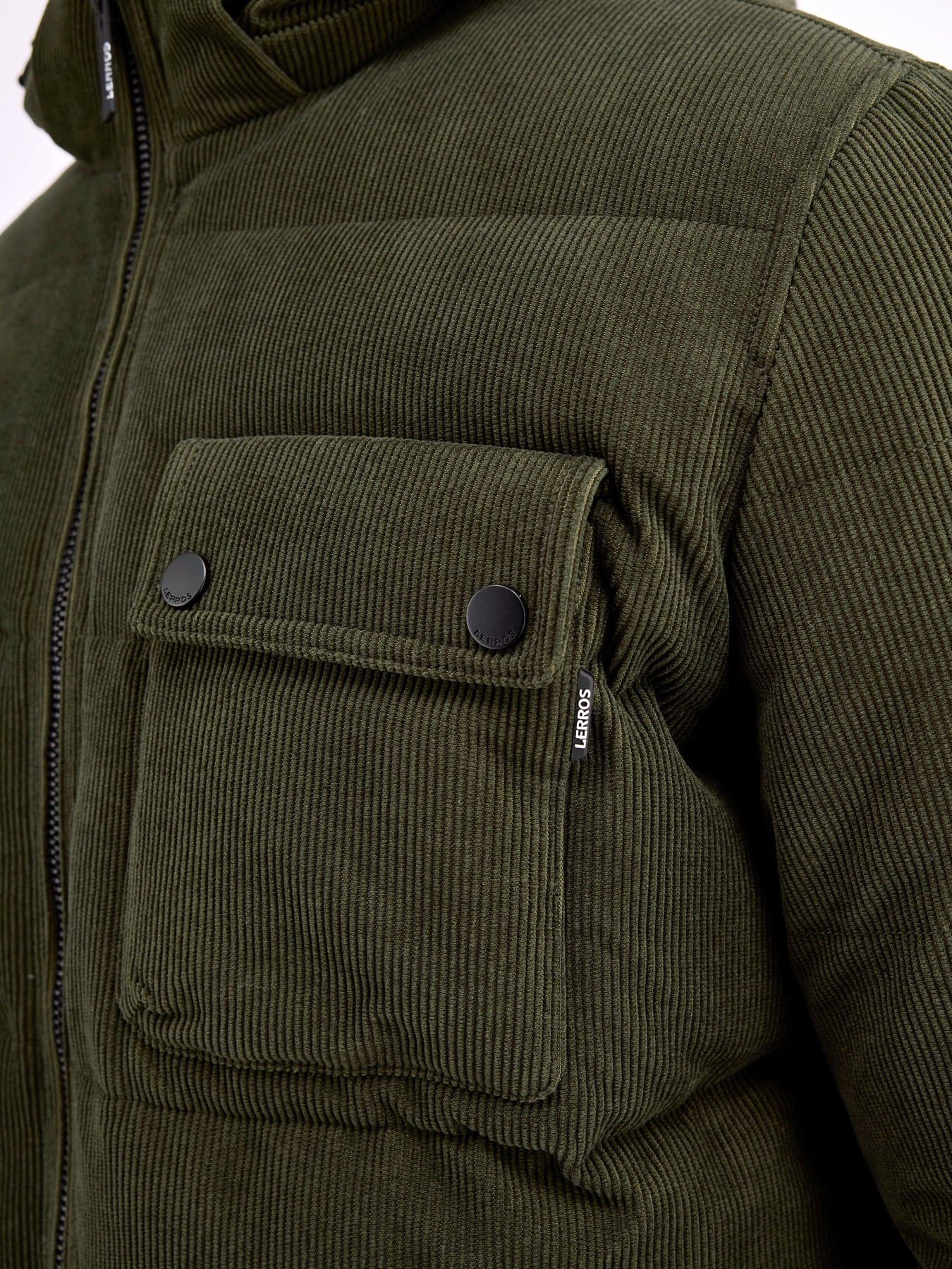 Herren Steppjacke in funktionaler Cord-Optik