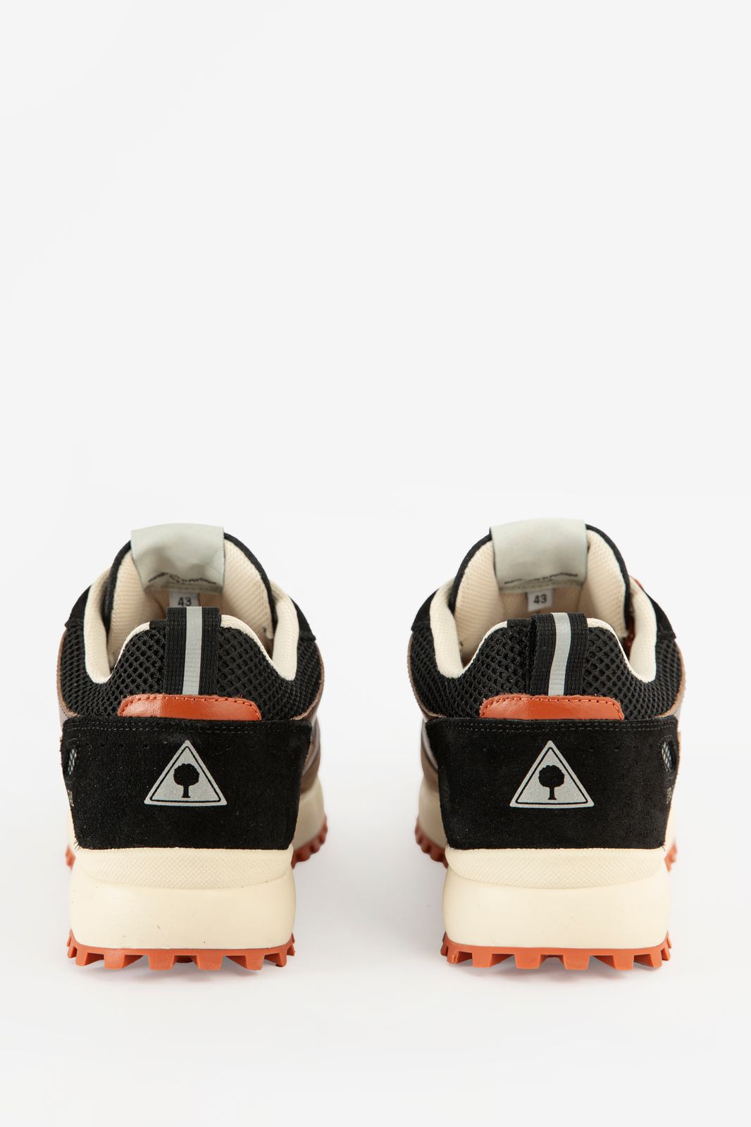 Faguo zwarte sneaker met oranje detail