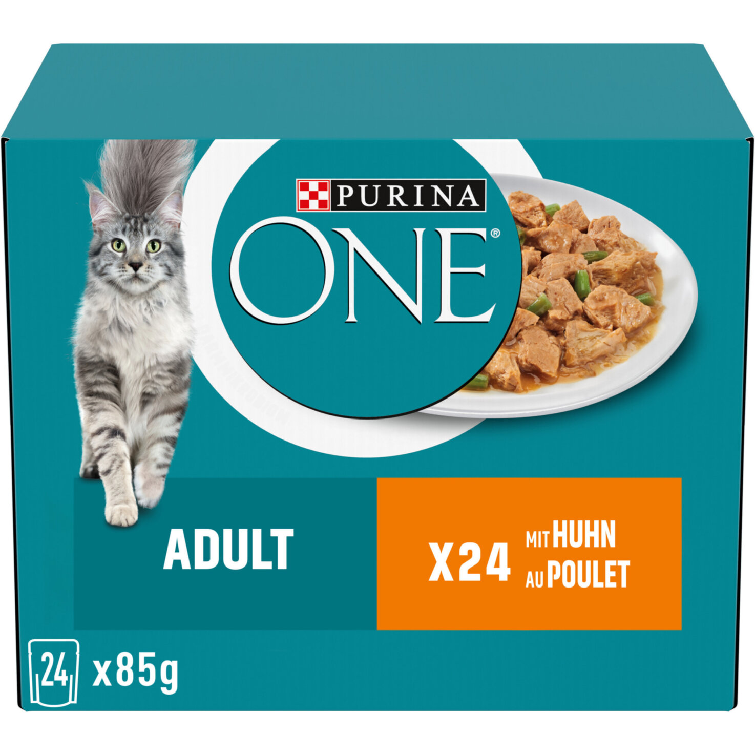 ONE Adult Katzenfutter in Sauce Huhn 24x85g