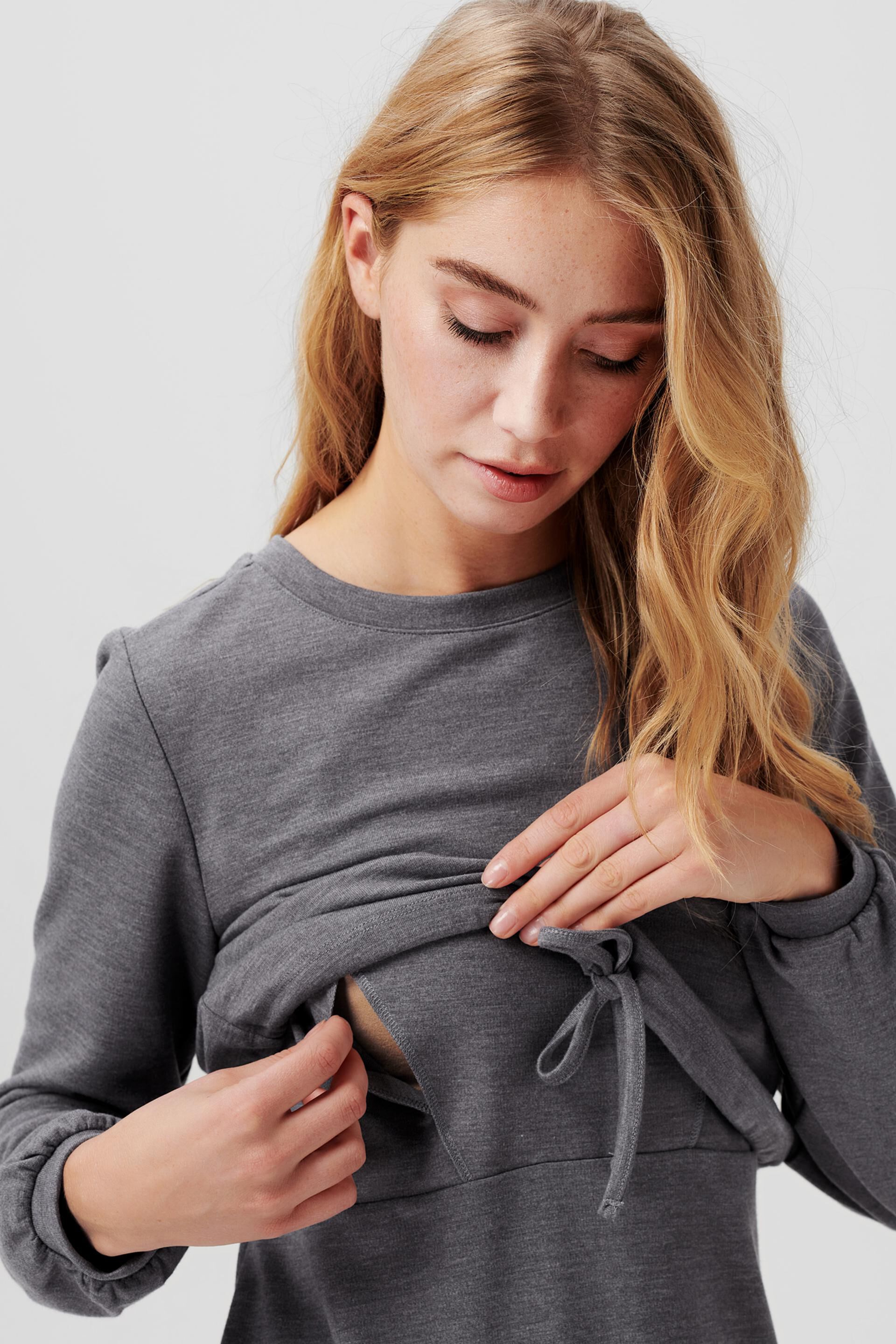 Robe en jersey à manches longues et fonction d’allaitement