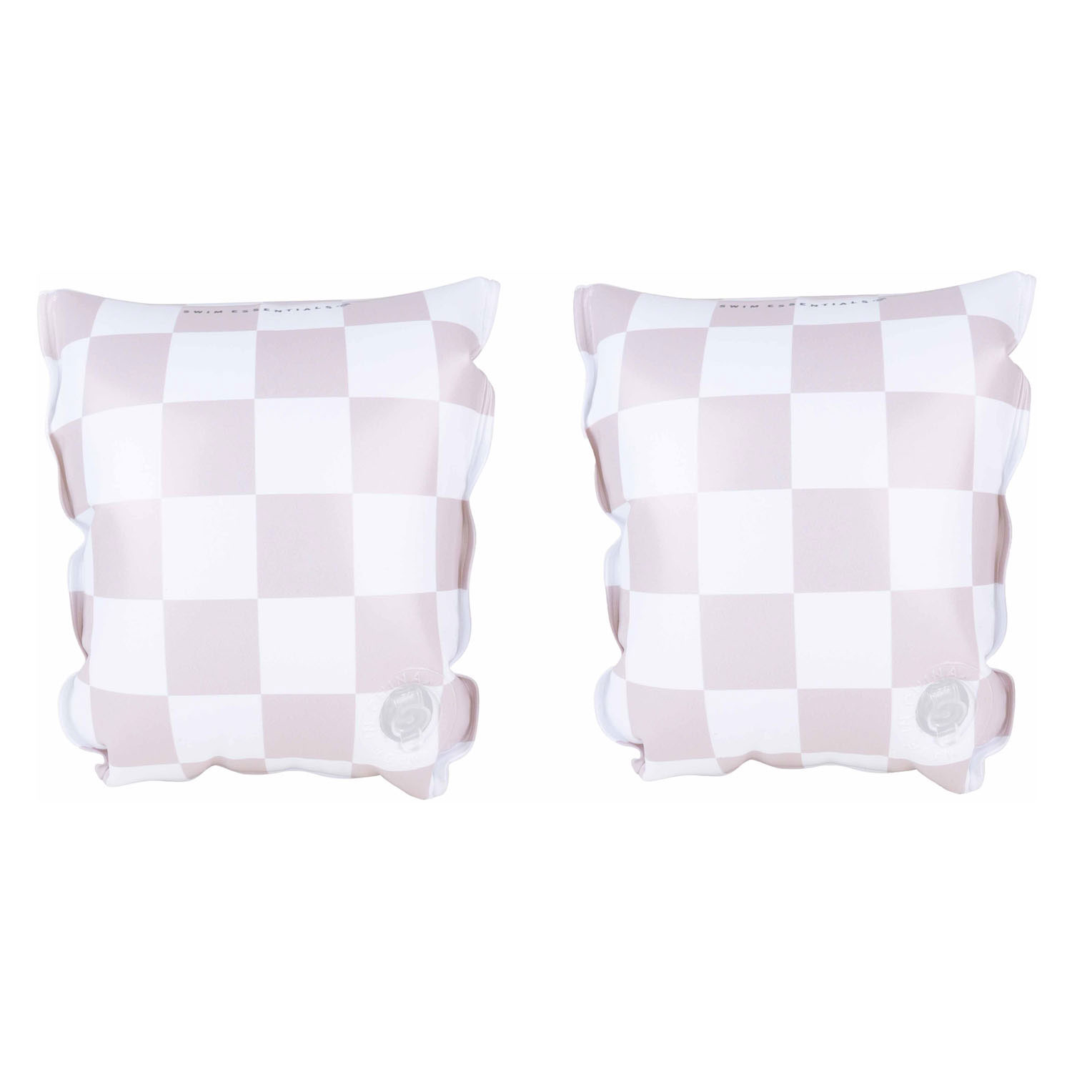 Swim Essentials Zwembandjes Geblokt Beige, 0-2 jaar