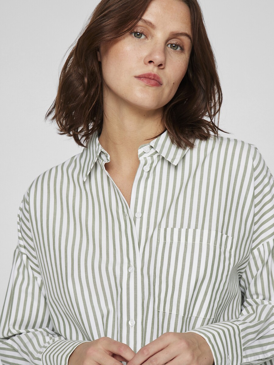 VILA<br>Camisa com listras estreitas
