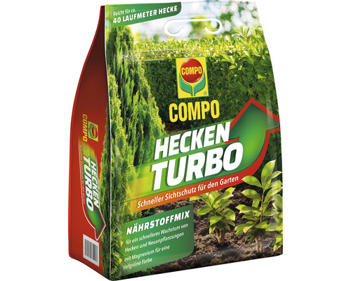 COMPO Hedge Turbo speciale meststof, minerale meststof voor groenblijvende en bladverliezende struiken en coniferen