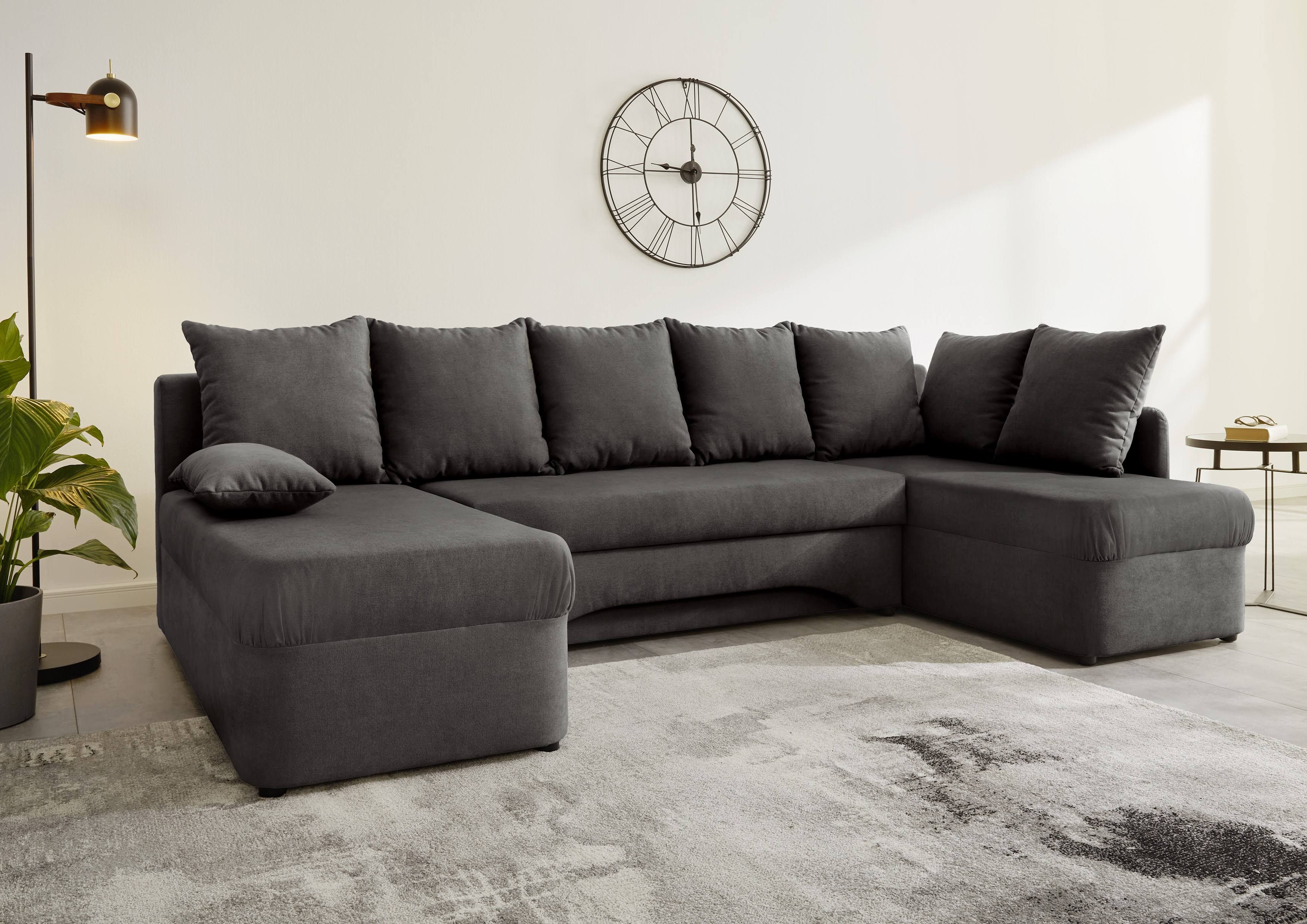 Wohnlandschaft JOCKENHÖFER GRUPPE Arktis U-Form B: 260 cm grau