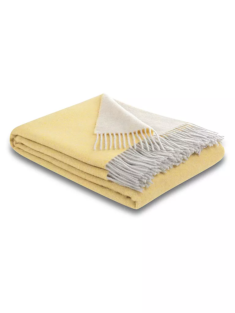 BIEDERLACK Tagesdecke - Plaid 130x170cm Yellow Creme  gelb