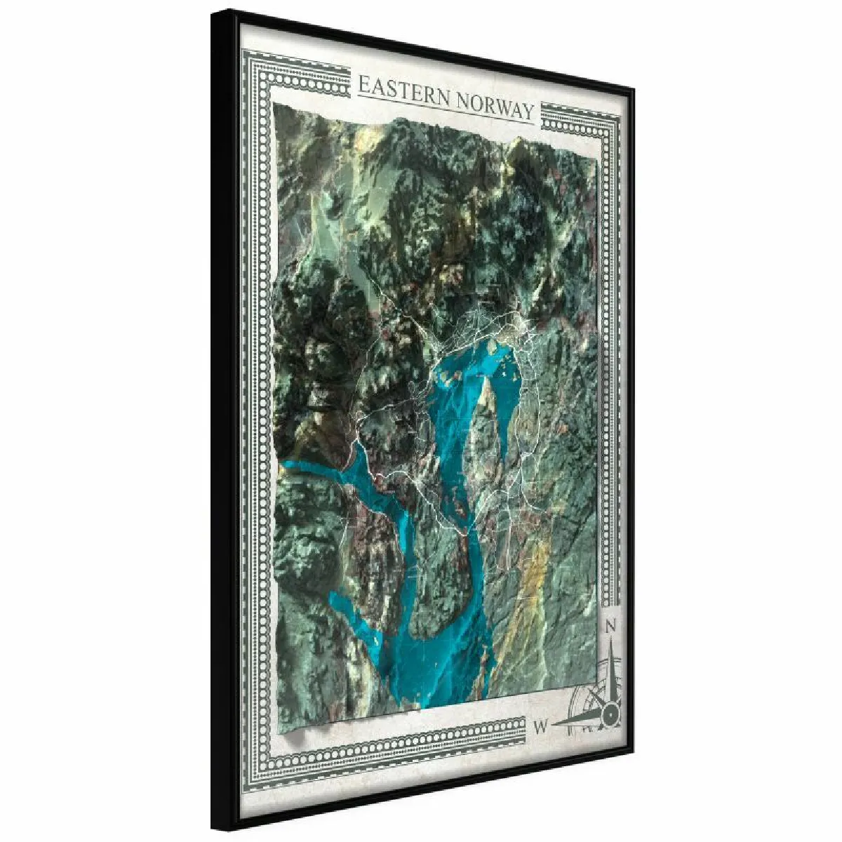 Paris Prix Affiche Eastern Norway 40x60 cm - Noir
