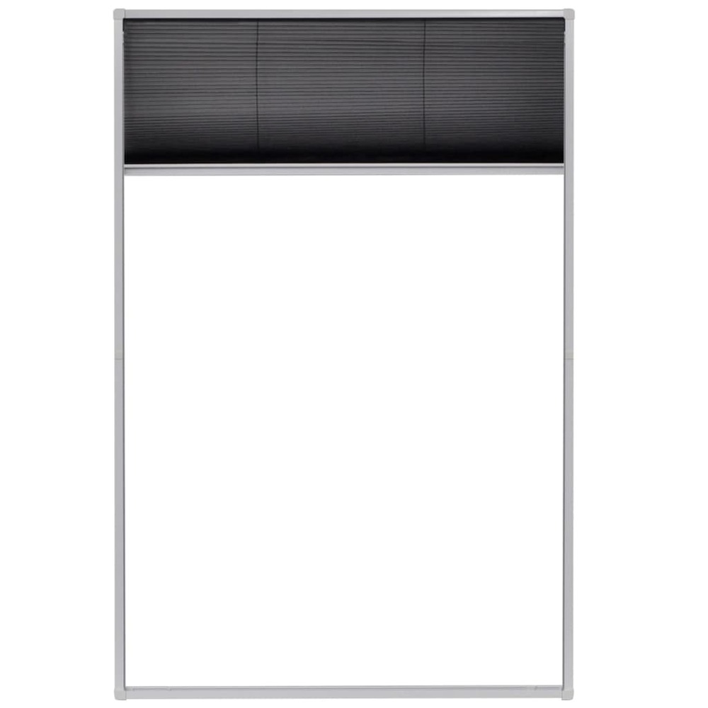 Moustiquaire plissée pour fenêtre aluminium 80 x 120 cm