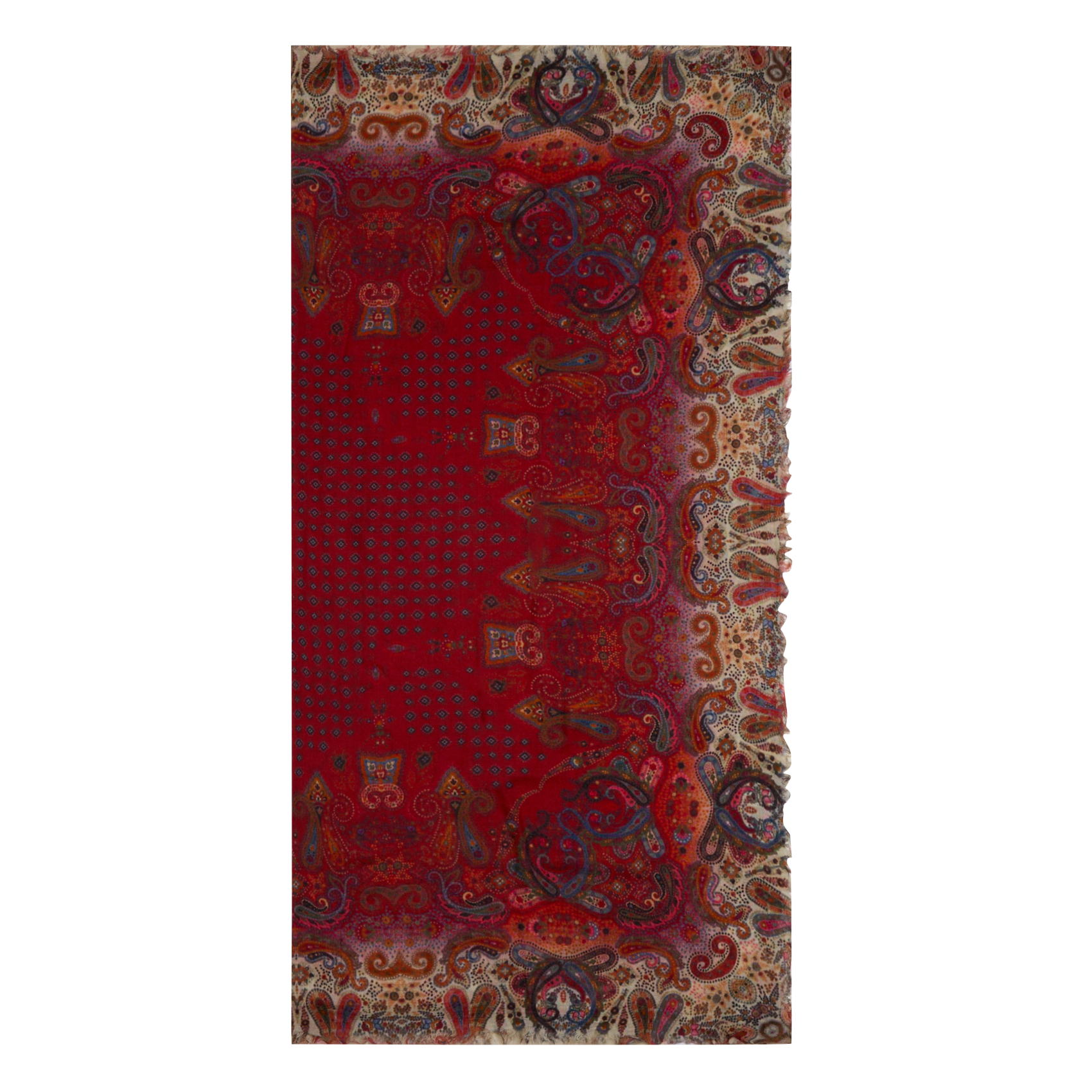 EMME - Foulard imprimé en laine | Rouge