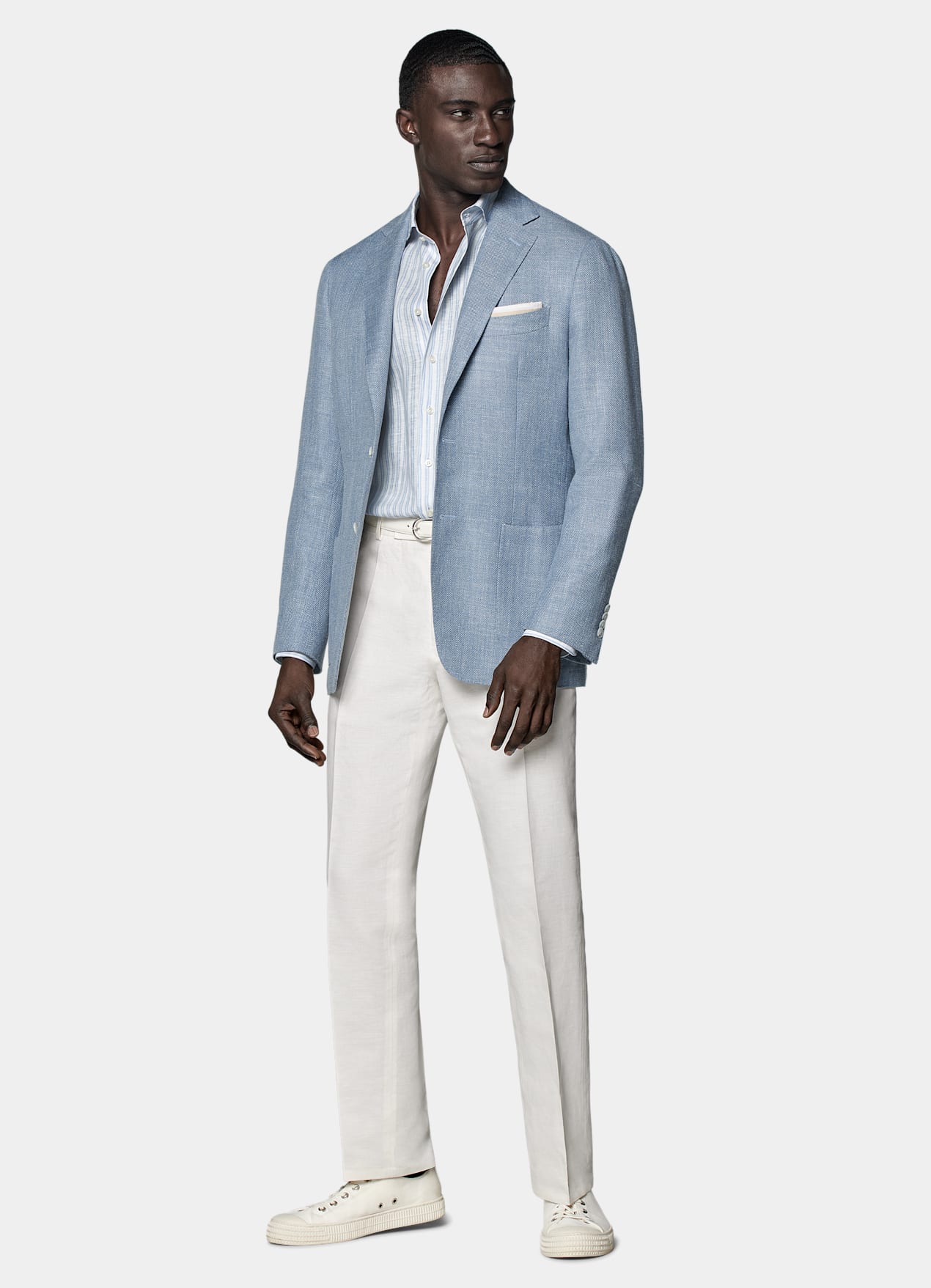 Blazer Havana coupe Tailored bleu clair