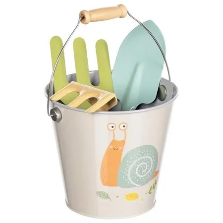 goki Eimer mit Gartenwerkzeug, Motiv Schnecke