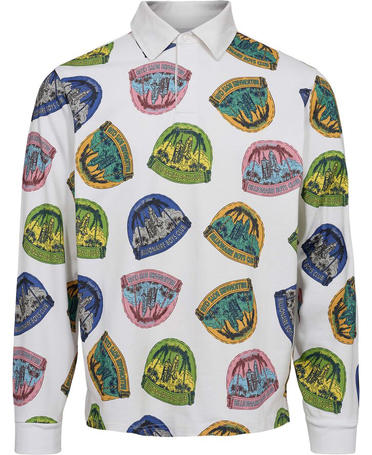 BILLIONAIRE BOYS CLUB LAUNCH PAD RUGBY SHIRT White