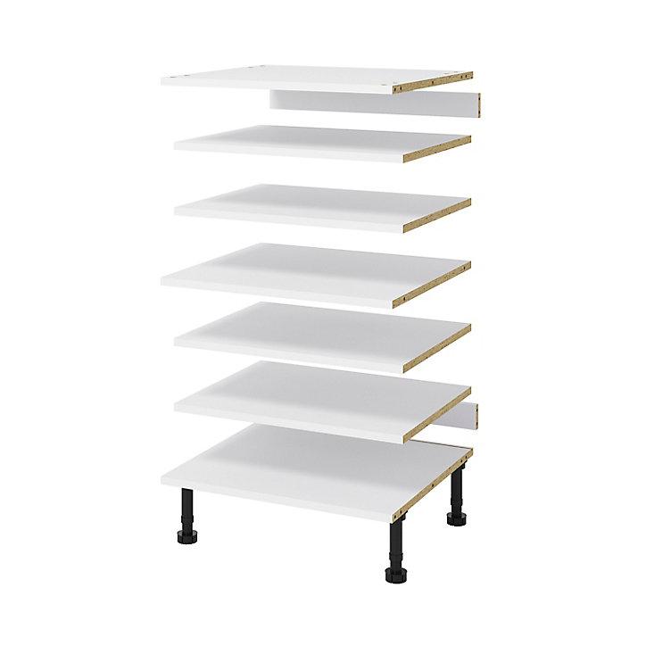 Lot de tablettes pour colonne blanc L. 60 cm x P. 57 cm Caraway Innovo GoodHome