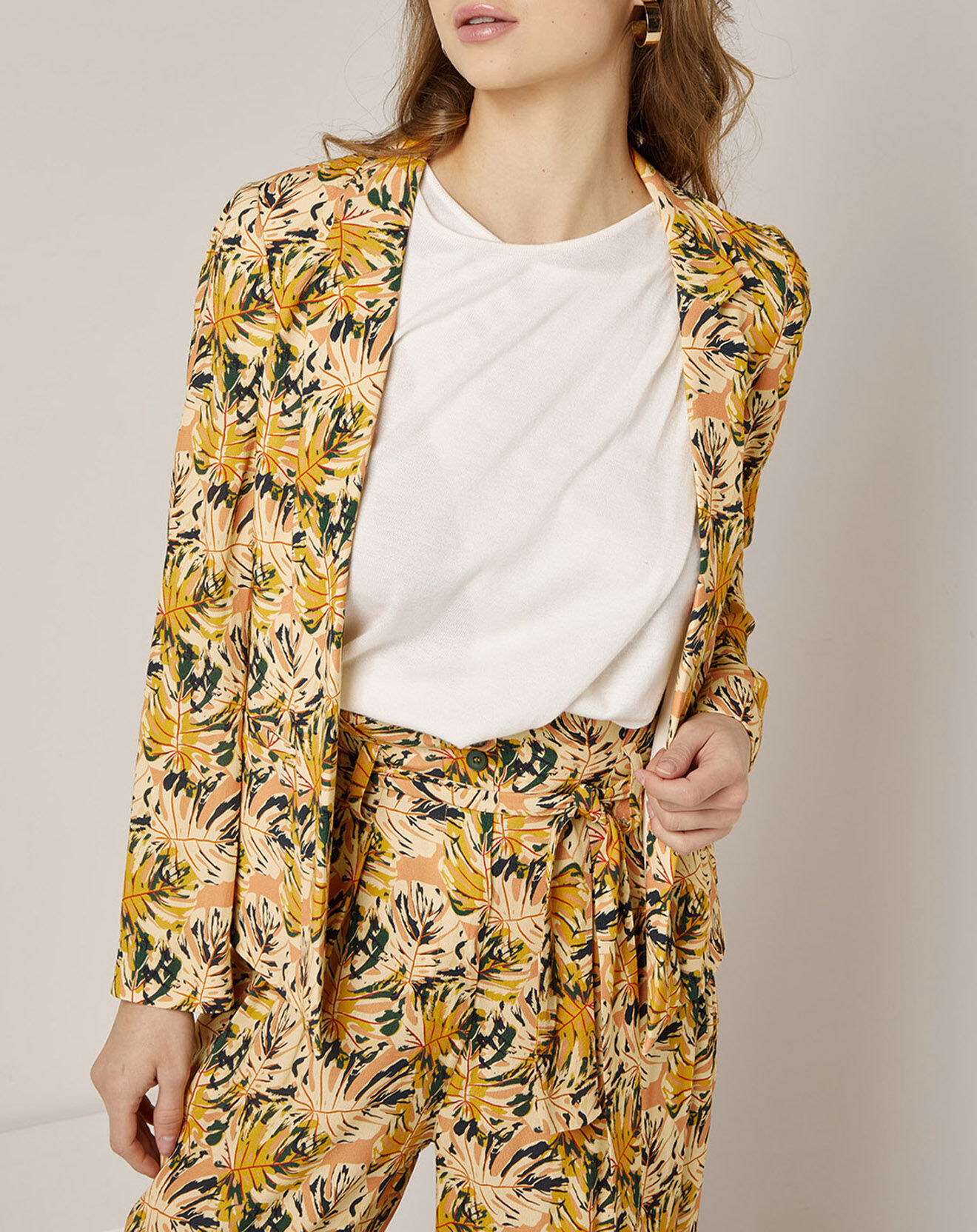 See u Soon Veste Anna imprimée jaune/orange