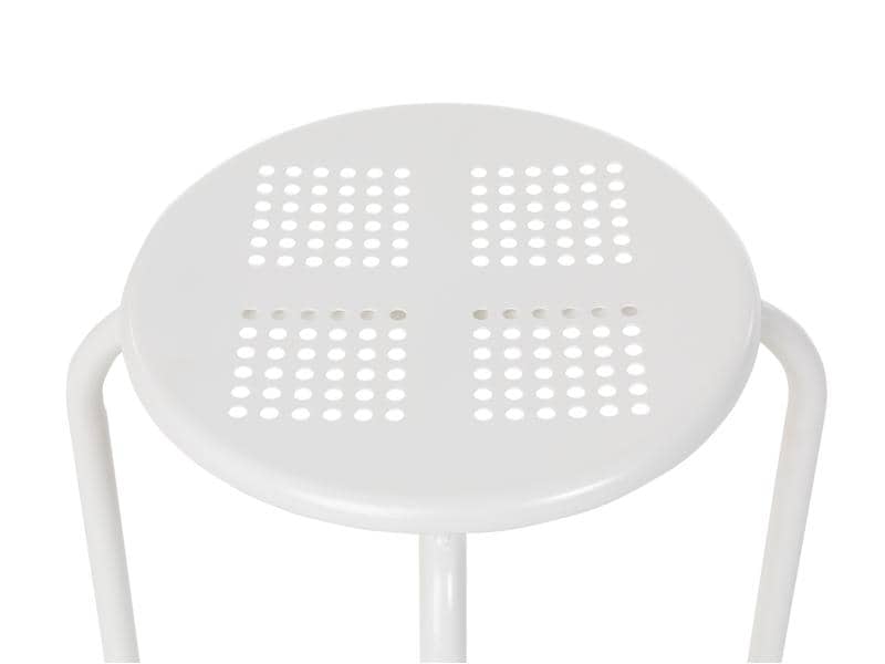 COCON Hocker Metall, Weiss Robuste und pflegeleichte Sitzgelegenheit