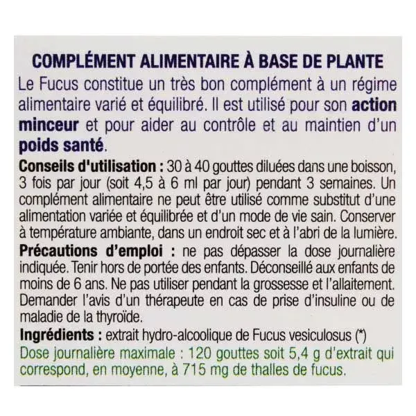 Extrato orgânico fresco de fucus da Ladrome, 50ml