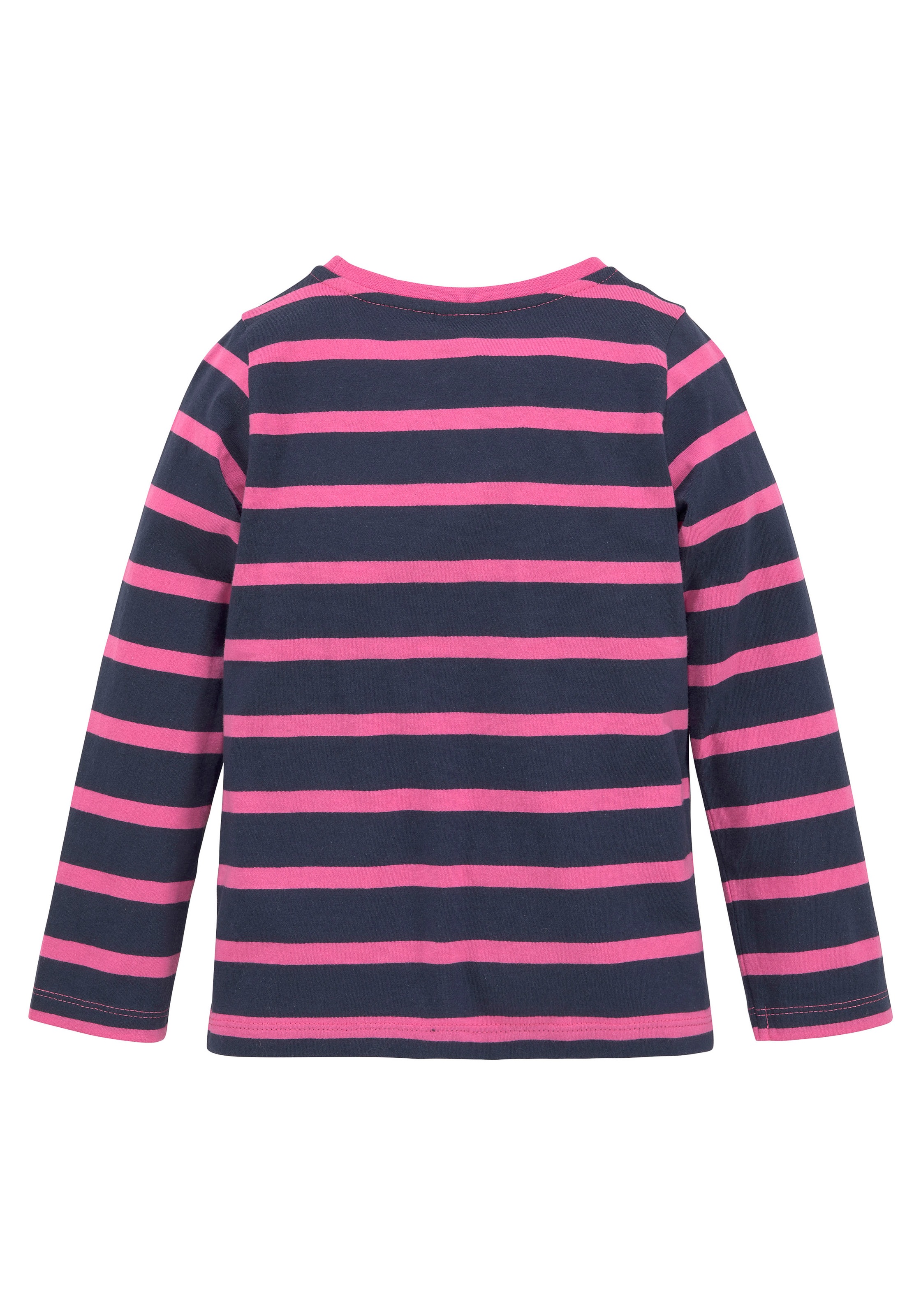 KIDSWORLD Langarmshirt »für kleine Mädchen«, langärmlig,  Basic-Passform,  mit mehrfarbigen Streifen