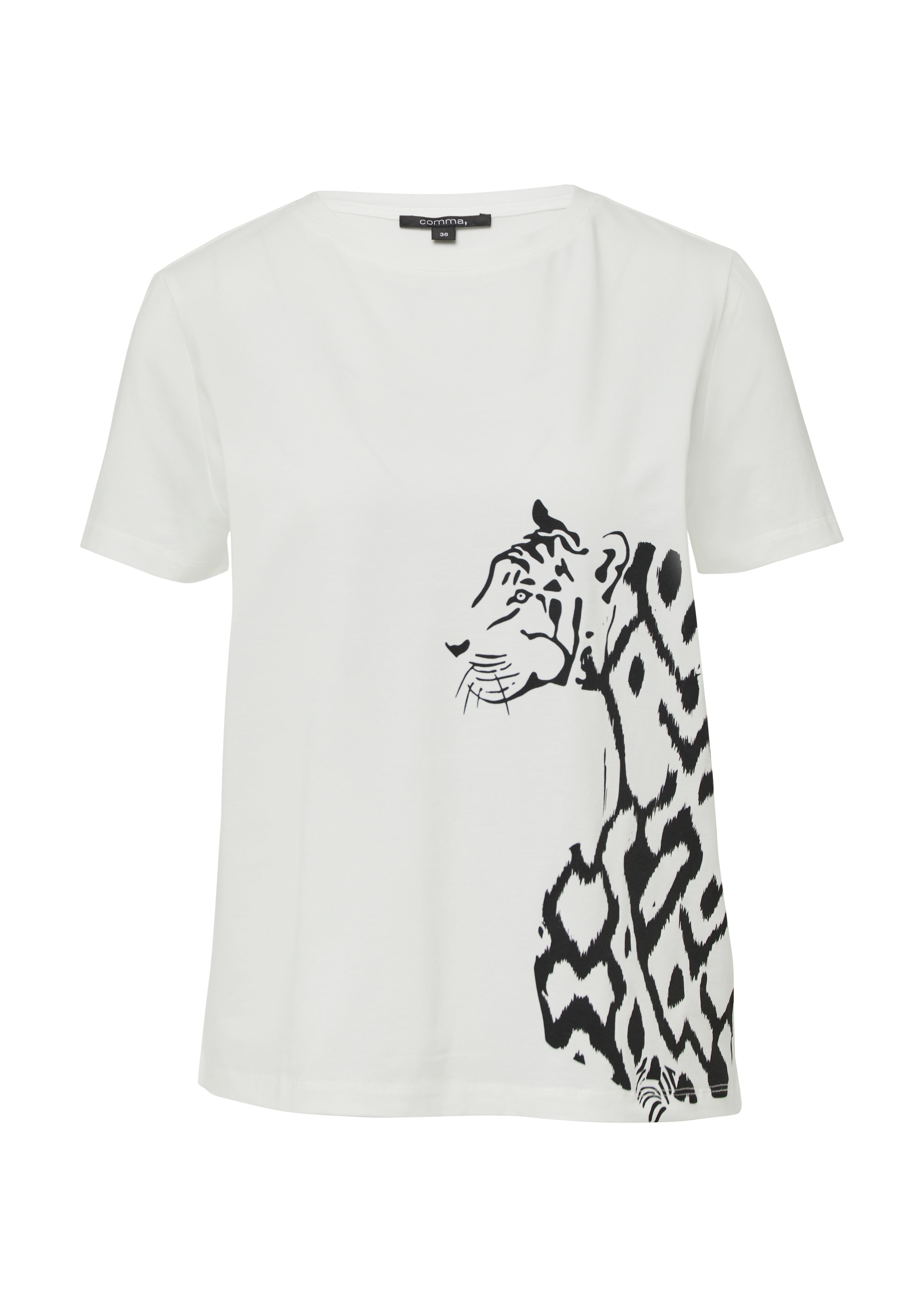 Comma Print-Shirt , mit seitlichem Animal-Print