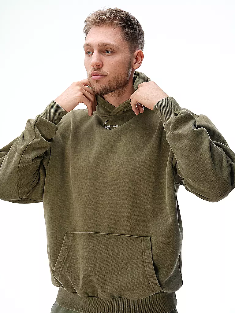 KARL KANI Kapuzensweater - Hoodie olive