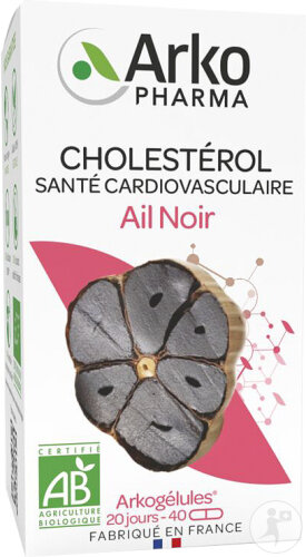 Arkopharma Arkogélules Ail Noir Cholésterol/Santé Cardiovasculaire Bio 40 Gélules