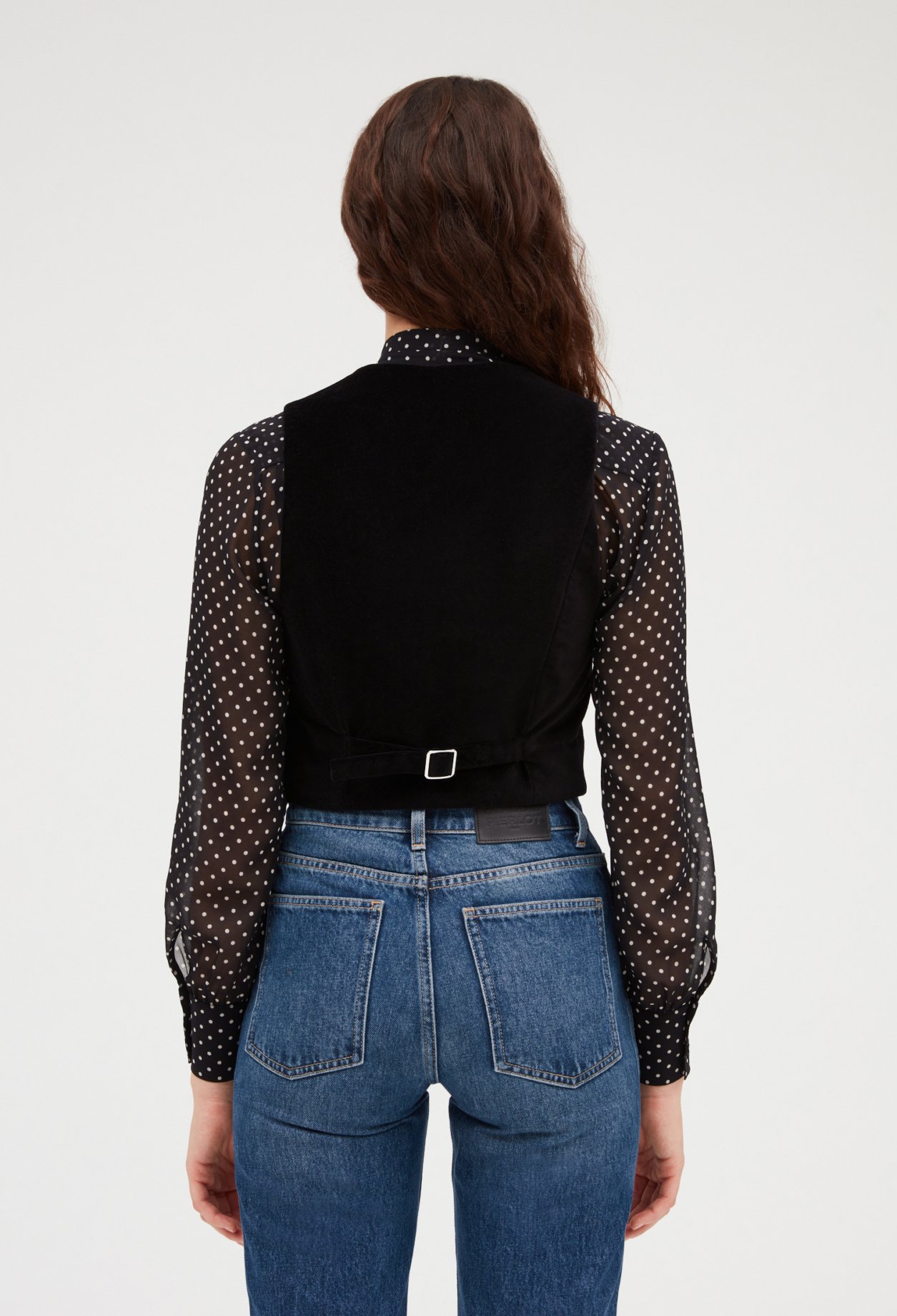 Gilet de costume velours noir