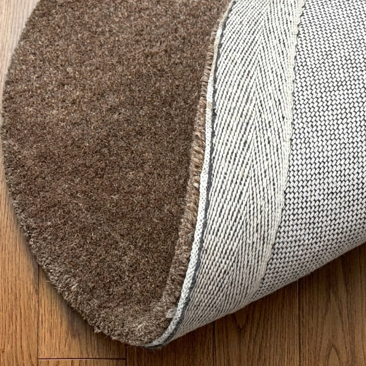 Rond vloerkleed - Isara Border Bruin