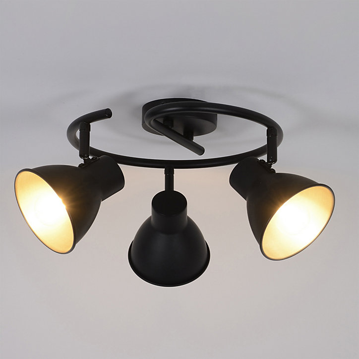 Plafonnier spot 3 lumières E14 40W Corep Dock IP20 H.20 cm