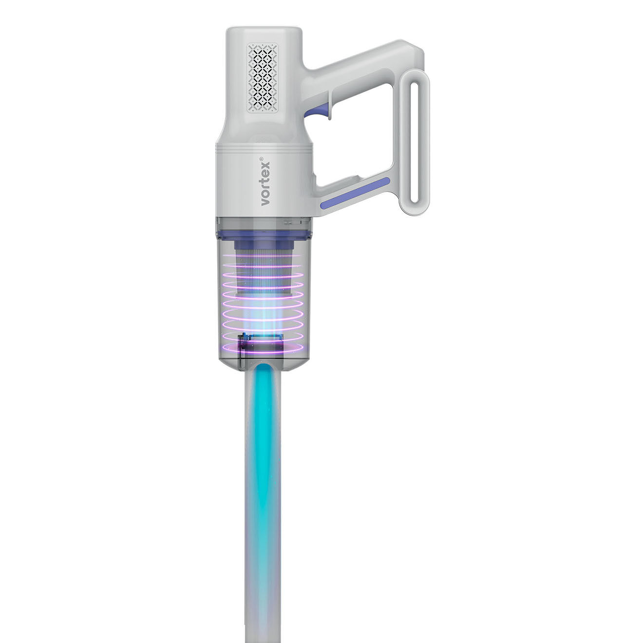Vortex Aspirateur balai filaire 2 en 2 blanc/violet