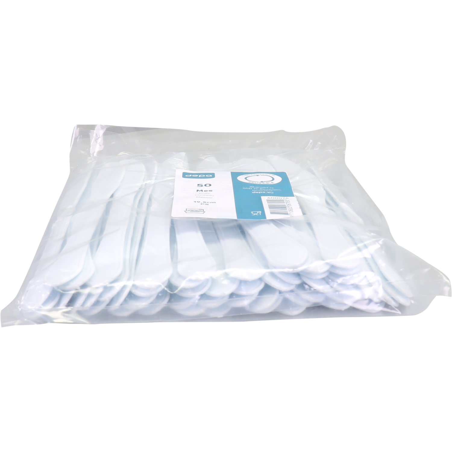 Depa Mes, reusable, pS, 195mm, wit