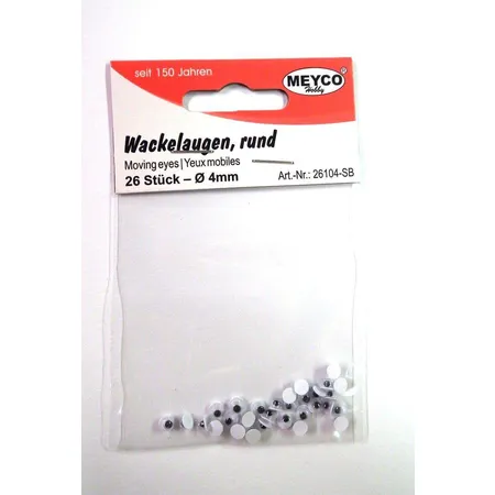 MeycoWackelaugen 4mm, 26 Stück
