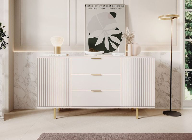 Meubella - Dressoir Nicola - Beige - 150 cm