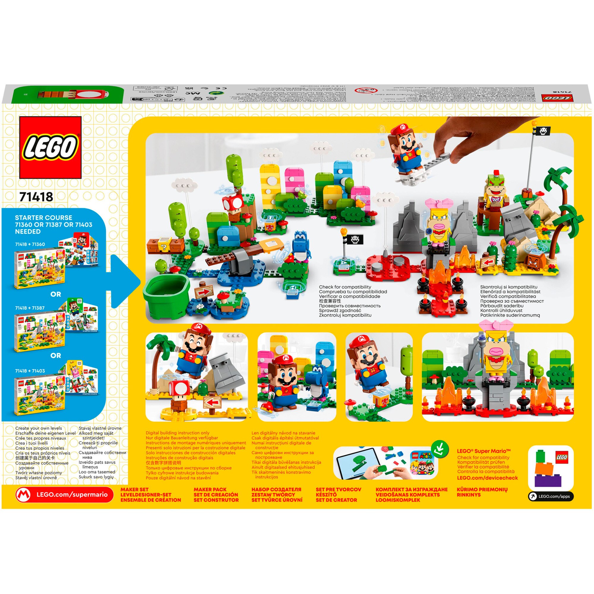 LEGO Konstruktionsspielzeug Super Mario Kreativbox – Leveldesigner-Set
