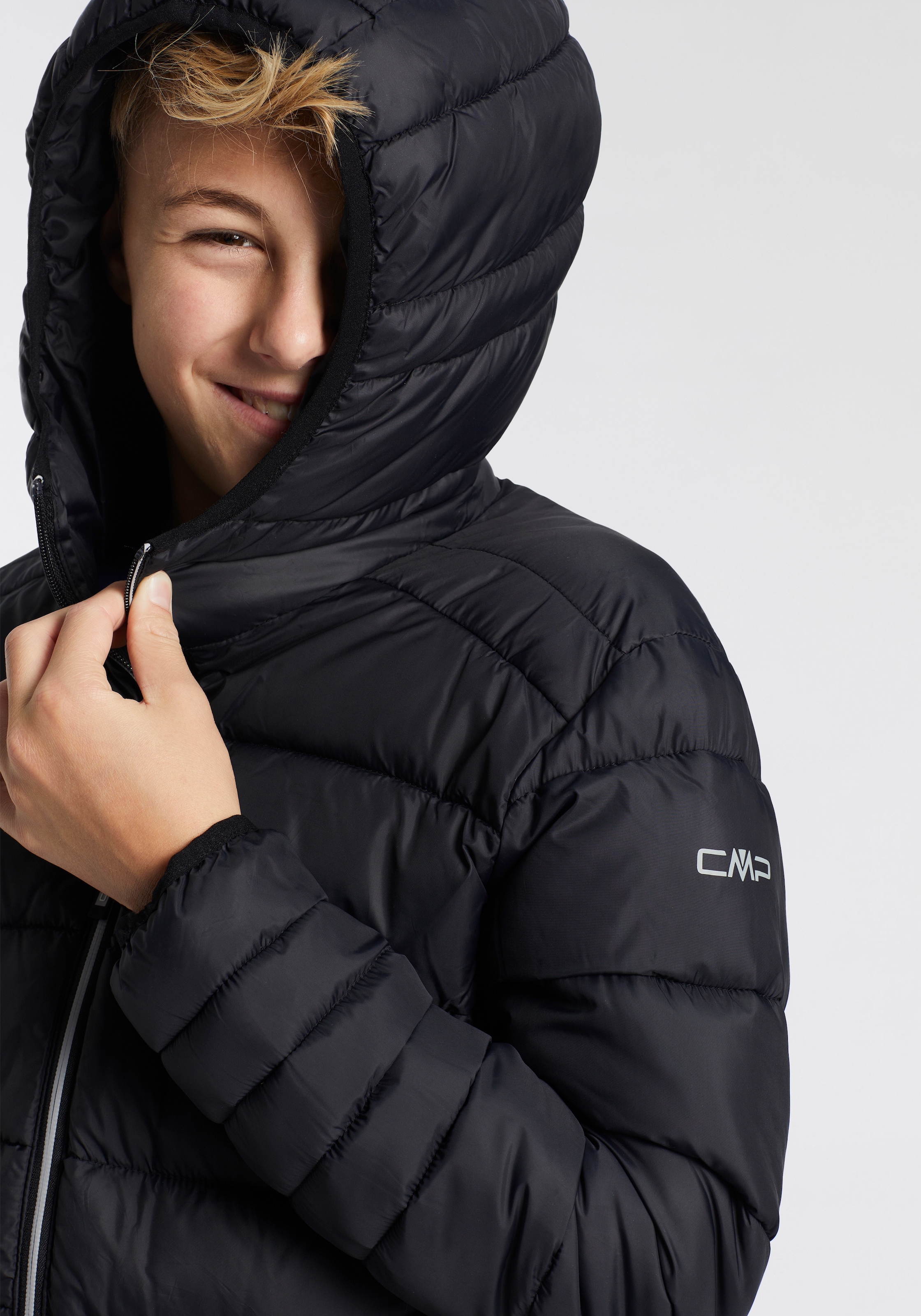 CMP Steppjacke »KID JACKET FIX HOOD« 1 Stk. tlg. mitKapuze wärmend & winddicht & wasserabweisend, für Kinder