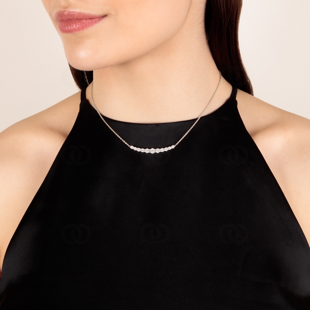 0.50 Karat Diamantencollier 750/18 K Weissgold