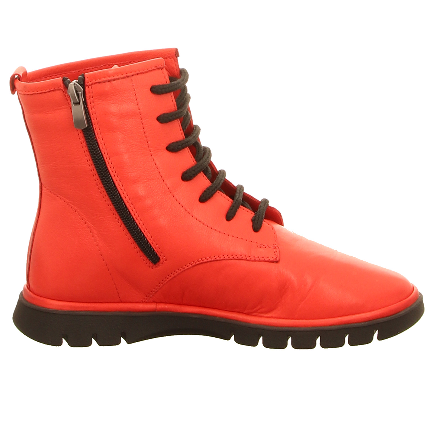 Pölking Schnür-Stiefelette rot