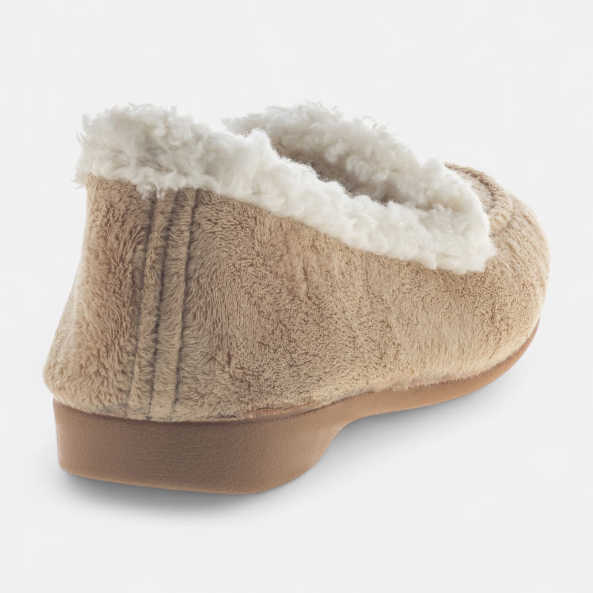 Pantoufles pieds sensibles Femme camel