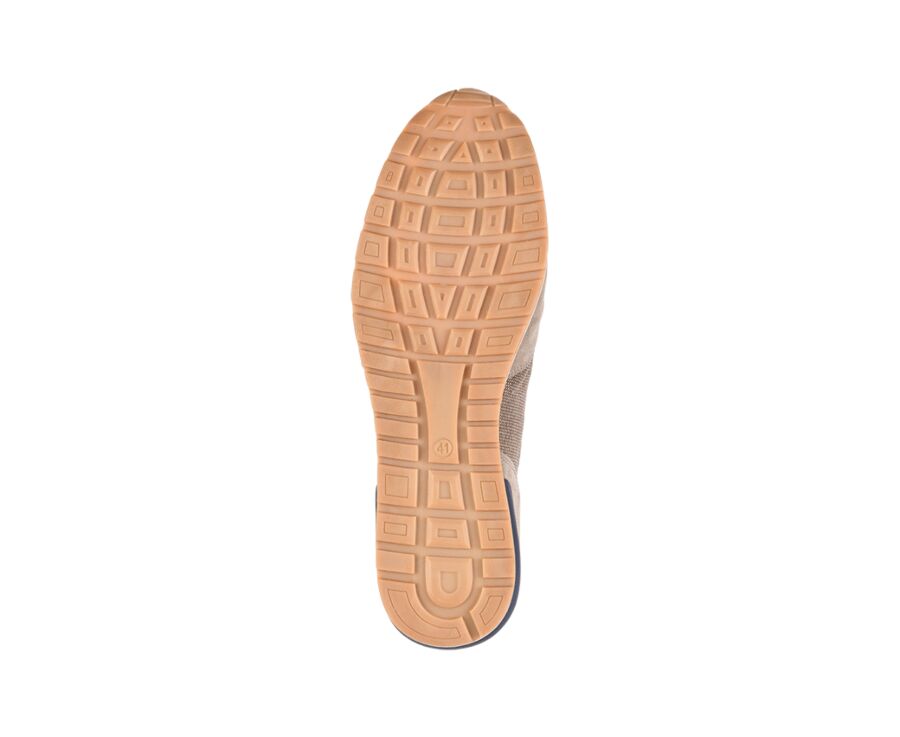 Sneakers homme Velours Taupe - CANBERRA