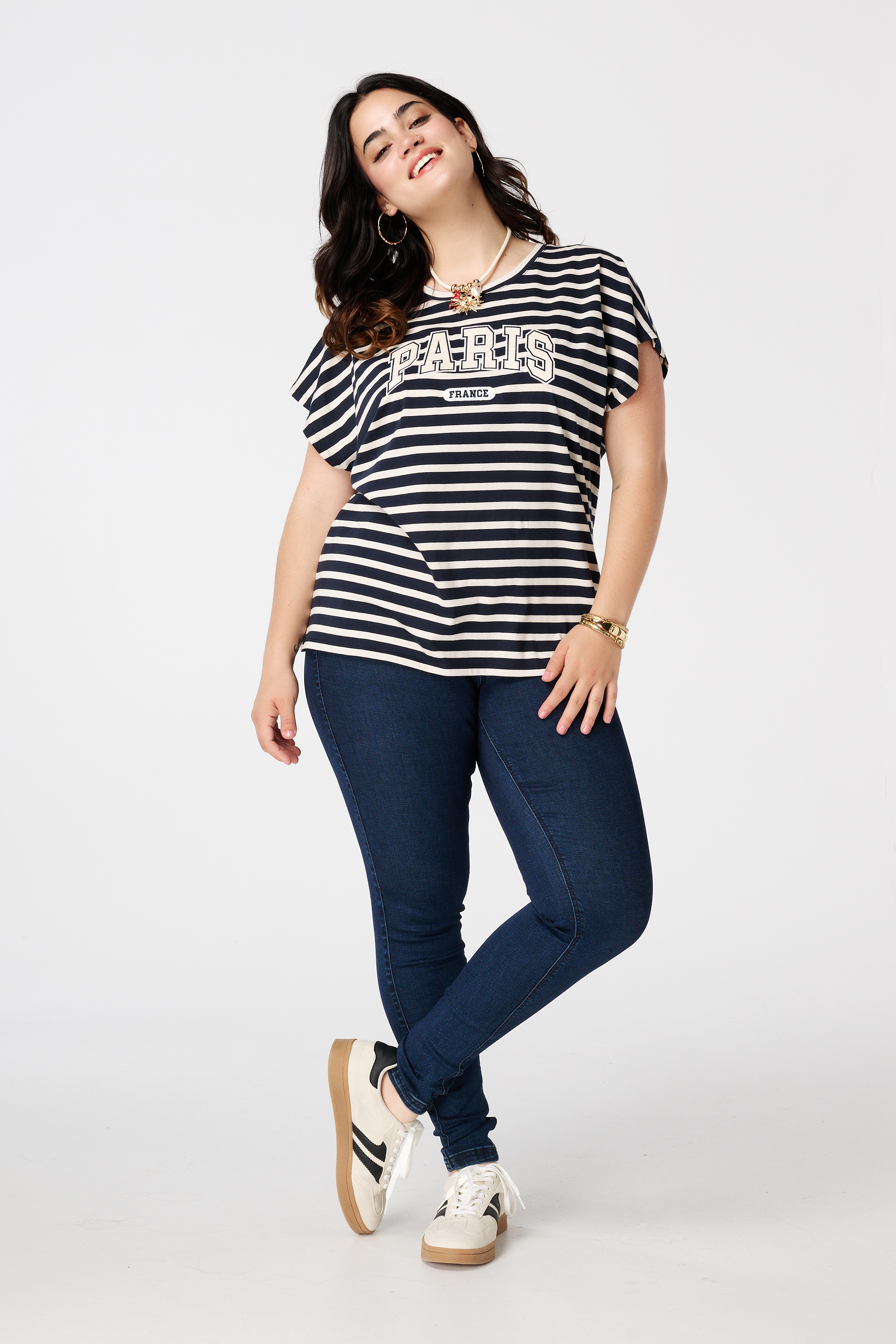 Tregging met denim look Rinse Washed Denim