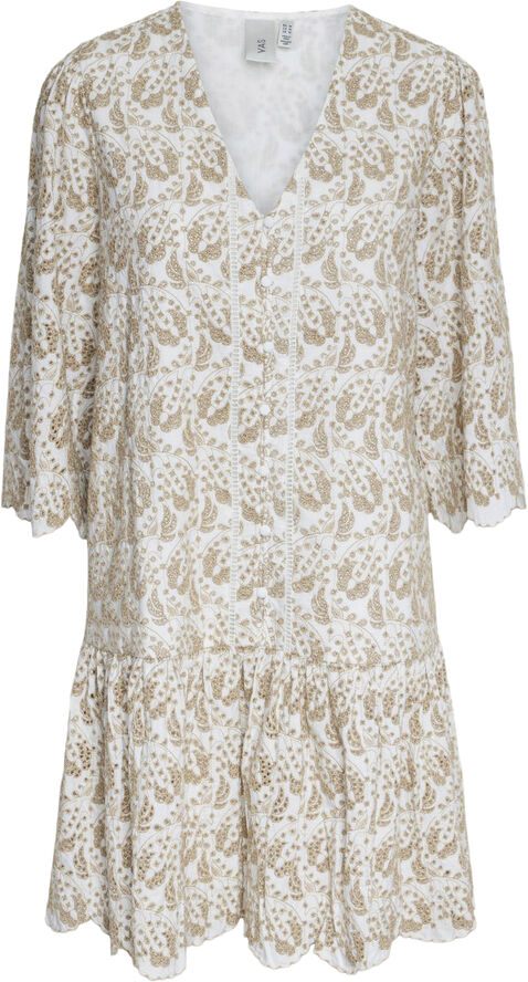 YAS YASAPRILLA 3/4 DRESS S. Grøn