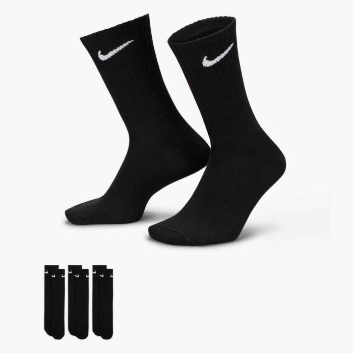 Nike Unisex Strømper Everyday Lightweight Crew Socks 3-Pack