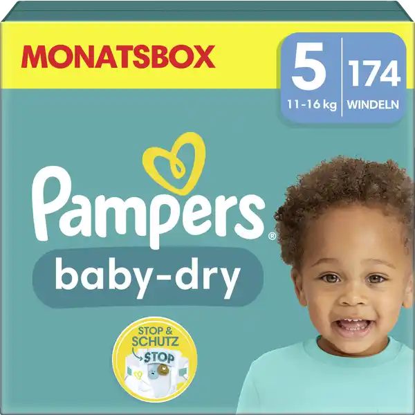 Baby Dry Windeln Gr.5 (11-16kg) Monatsbox