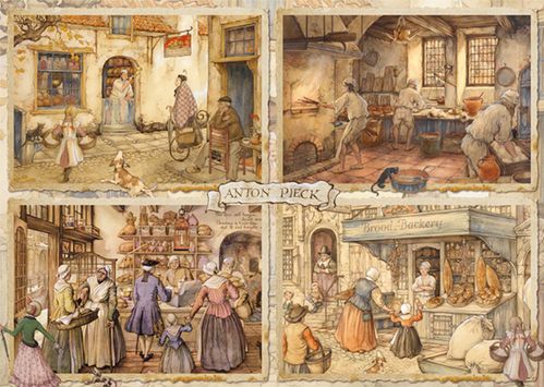 Puzzel Anton Pieck: Bakkers Uit 1900 (1000 Stukjes)
