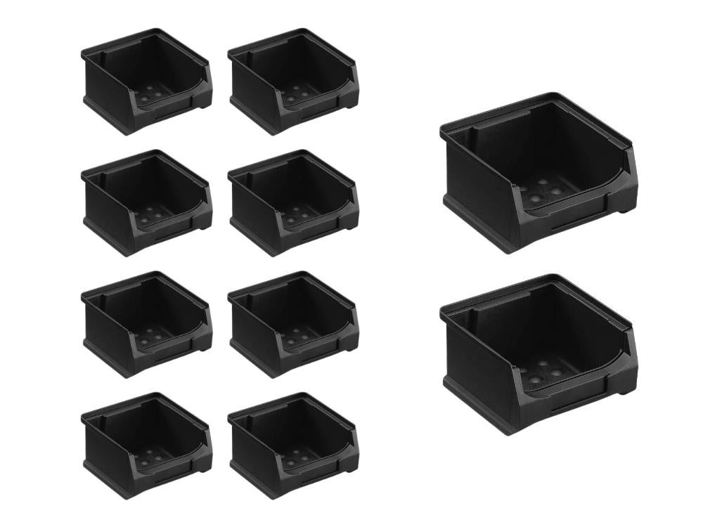 PROREGAL Value Pack 10x Geleidende Opbergdozen 1,0 HxBxD 6 x 10 x 10 cm 0,4 Liter ESD Opbergdozen