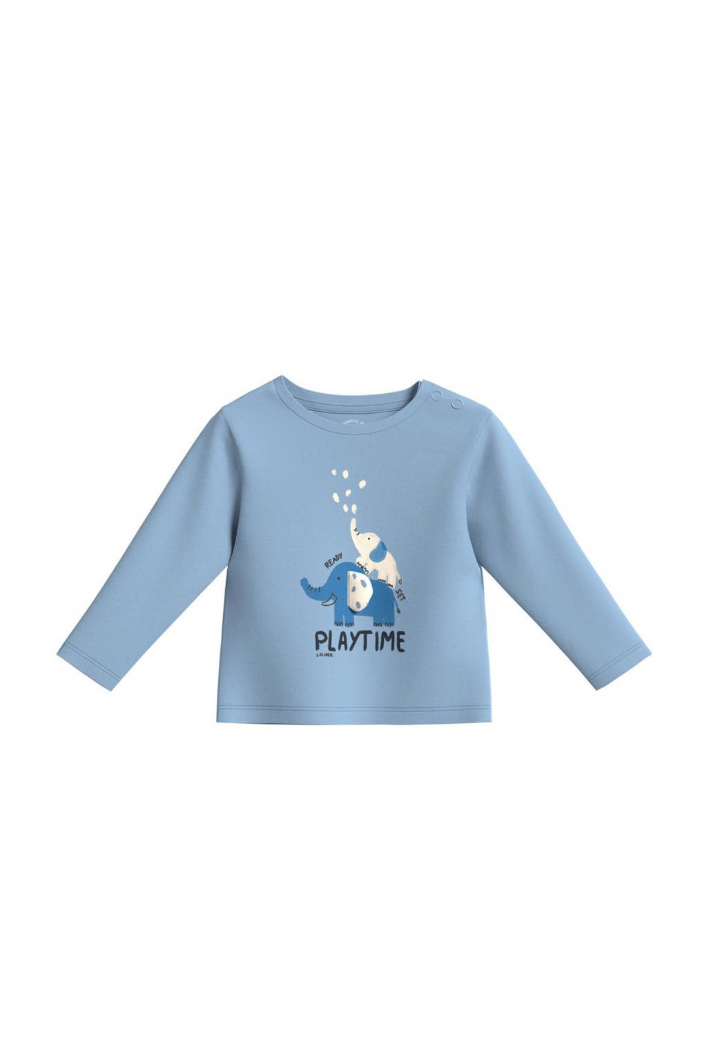 s.Oliver baby longsleeve met printopdruk lichtblauw