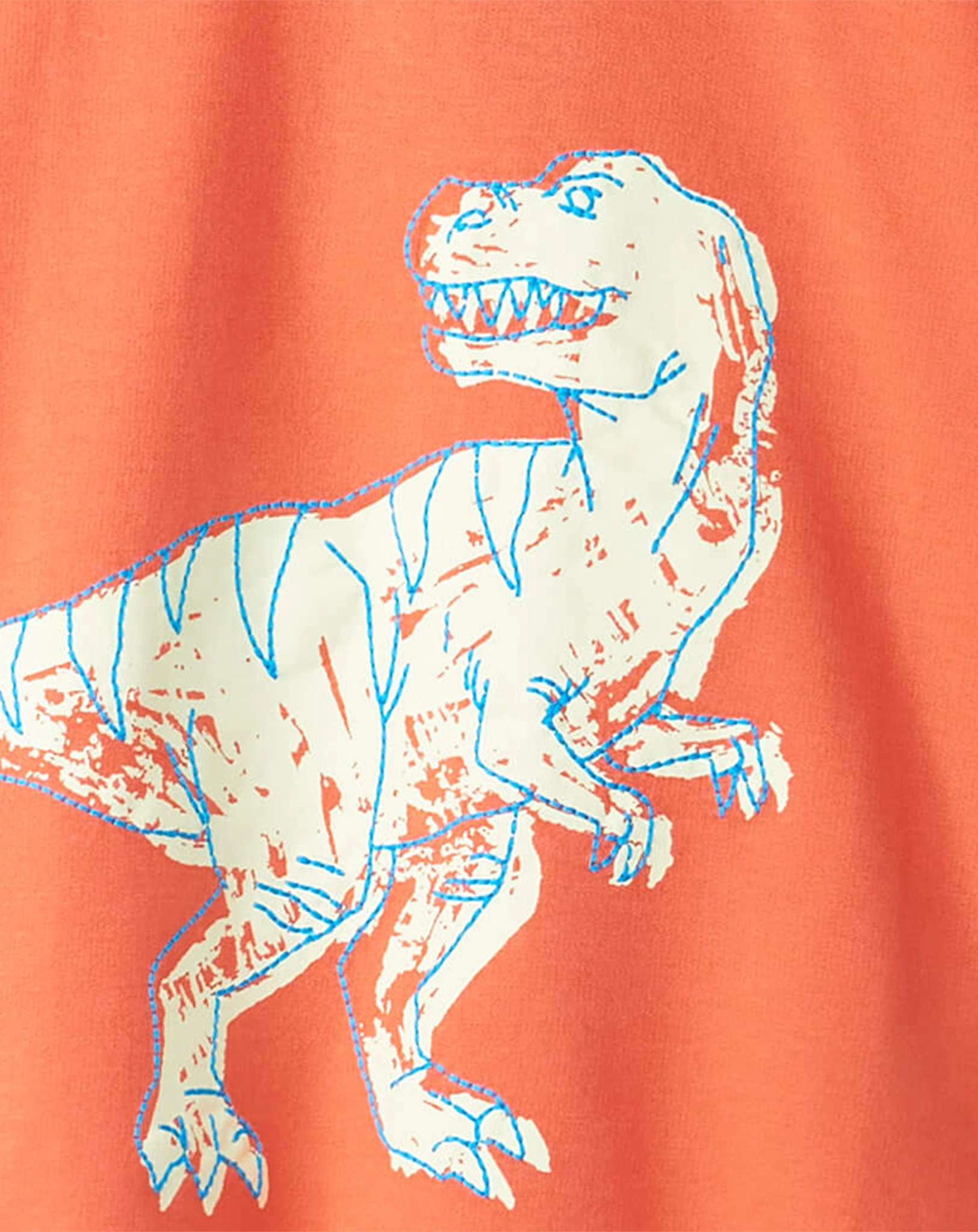 T-Shirt DINO GLOW in coral