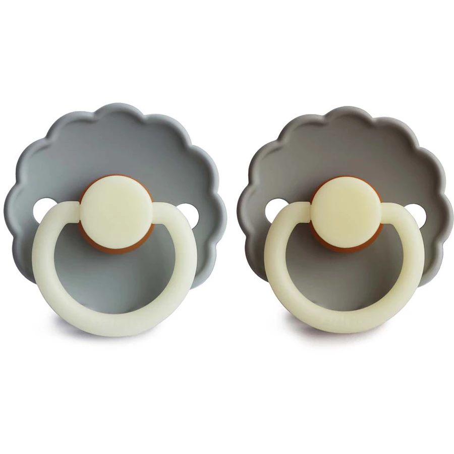 FRIGG Nachtschnuller Daisy French gray nightPortobello 6-18 Monate