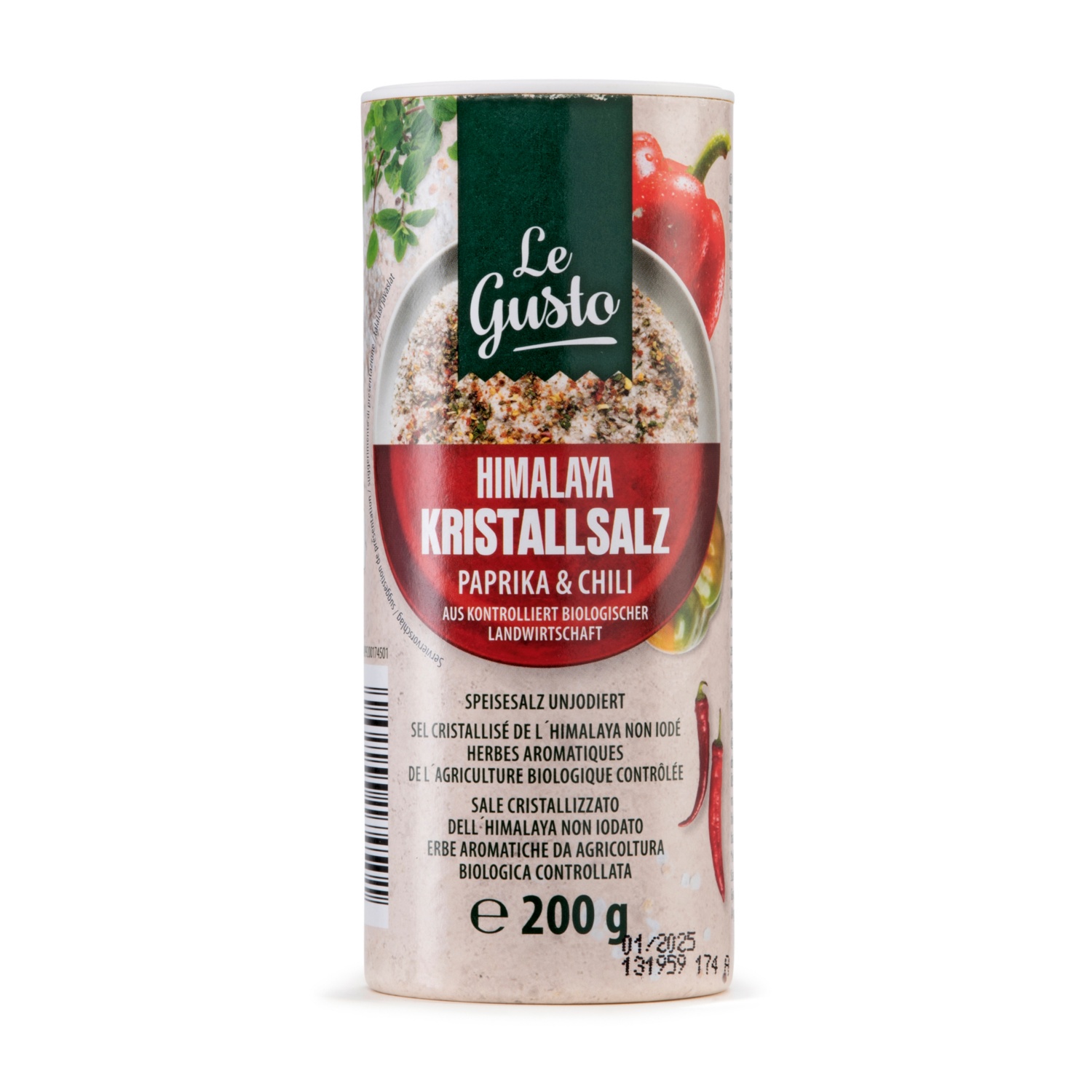 LE GUSTO Himalaya-Kristallsalz mit Bio Paprika & Chili 200 g