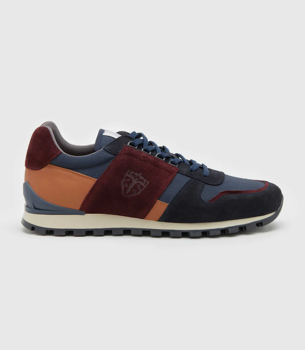 Sneakers en cuir marine 